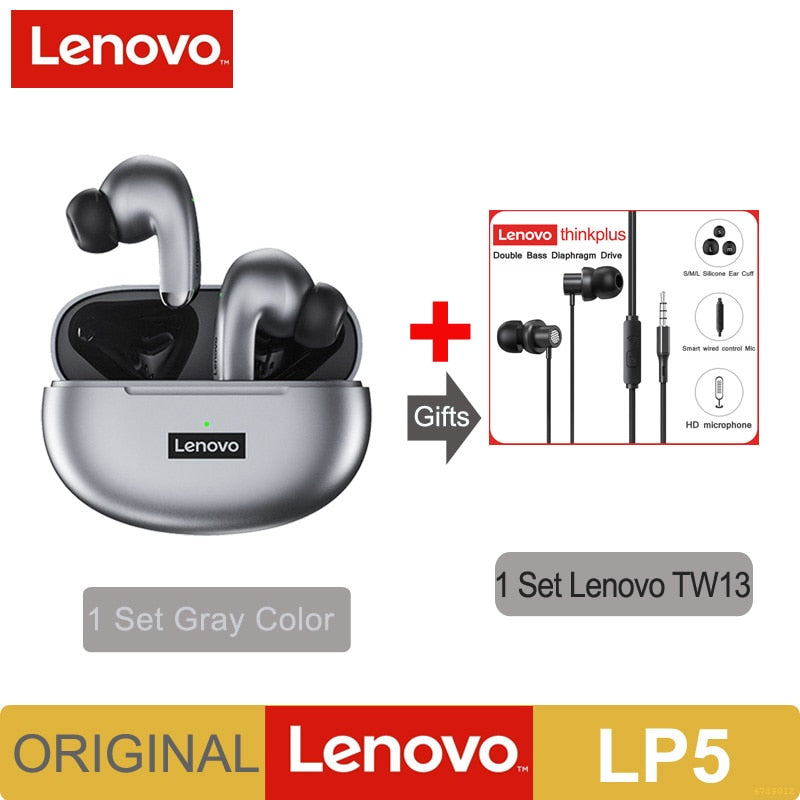 Lenovo LP5 Mini Bluetooth Earphone IPX5 Waterproof Wireless Earbuds for iPhone 13 Xiaomi Headphone With Dual Mic LP40 Upgraded