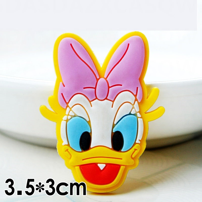 Charms Crocs Mickey Mouse Disney Cartoon Fit Cake Accessories Pink PVC Shoe Decoration for Boys Girls Bundle Wholesale set