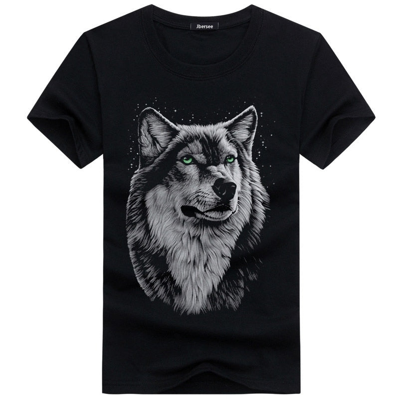 T- Shirt Men- One Piece Summer Men T-shirts, Tee Shirt Cotton Casual Men, T-shirt Short Sleeve 3D, T Shirt for Men Wolf Men T-shirt home