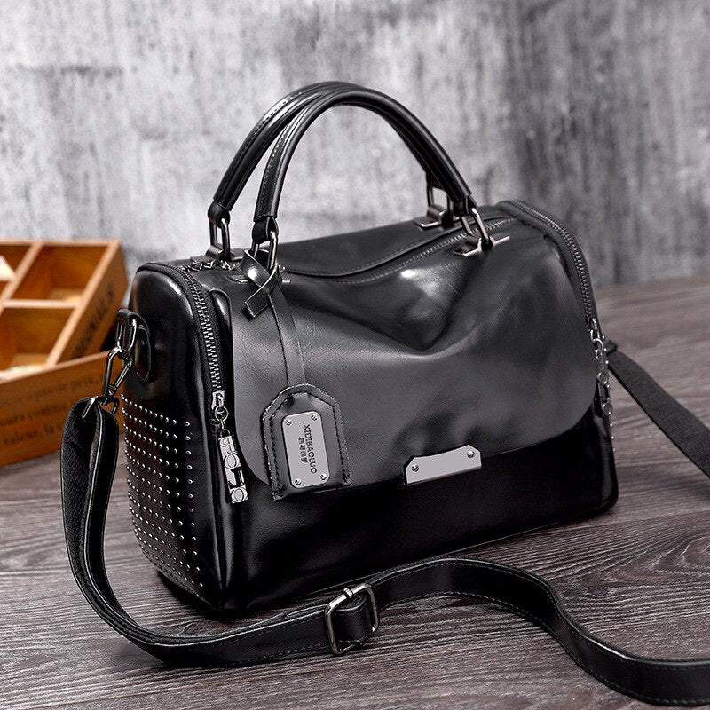 Vintage Bag Women&#39;s Leather Handbags 2022 Crossbody Bags For Woman Fashion Shoulder Retro Ladies Black Hand Sling Bolsos XD03