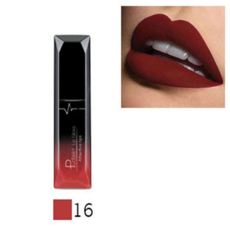 Pudaier Nude Matte Liquid Lipsticks Waterproof Long Lasting Lip Gloss Sexy Red Velvet Lip Tint Women Makeup Cosmetics Batom