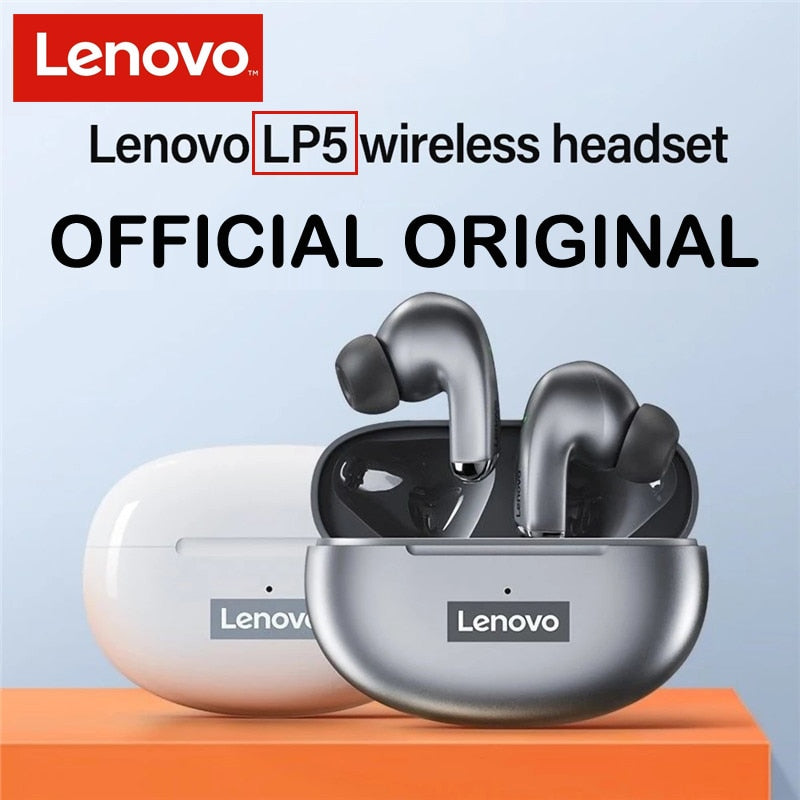 Lenovo LP5 Mini Bluetooth Earphone IPX5 Waterproof Wireless Earbuds for iPhone 13 Xiaomi Headphone With Dual Mic LP40 Upgraded