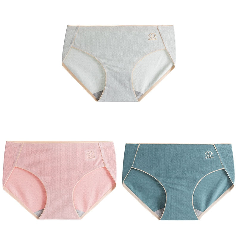 High Quality 3Pcs Womens Panties Cotton Panties Briefs Women Underwear Lingerie Femme Bow-knot Underpants Women&#39;s Intimates