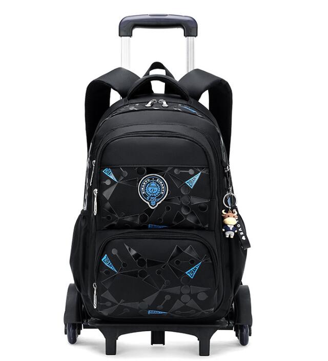 School backpack bag with wheels  School Rolling Bags Student wheeled Backpacks for boys Children School Trolley Bag On wheels