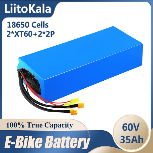 LiitoKala 60V ebike battery 20Ah 30Ah 40Ah 50Ah lithium ion battery electric bicycle battery 60V electric scooter battery 50ABMS