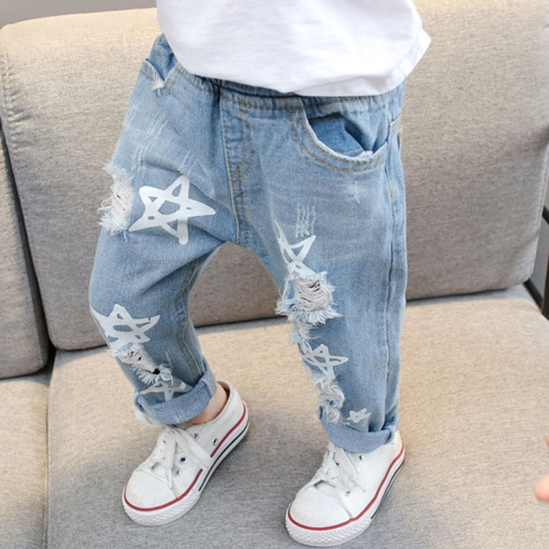 Baby Jeans Solid Color Jeans For Girls Spring Autumn Jeans Boy Girl Casual Style Toddler Girl Clothes