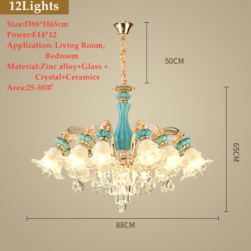 Gold New Crystal Chandeliers Lamp Living Room Modern Bedroom Led Chandelier Dining Room Lighting Lamp Crystal Lamp E14 Led Lighs