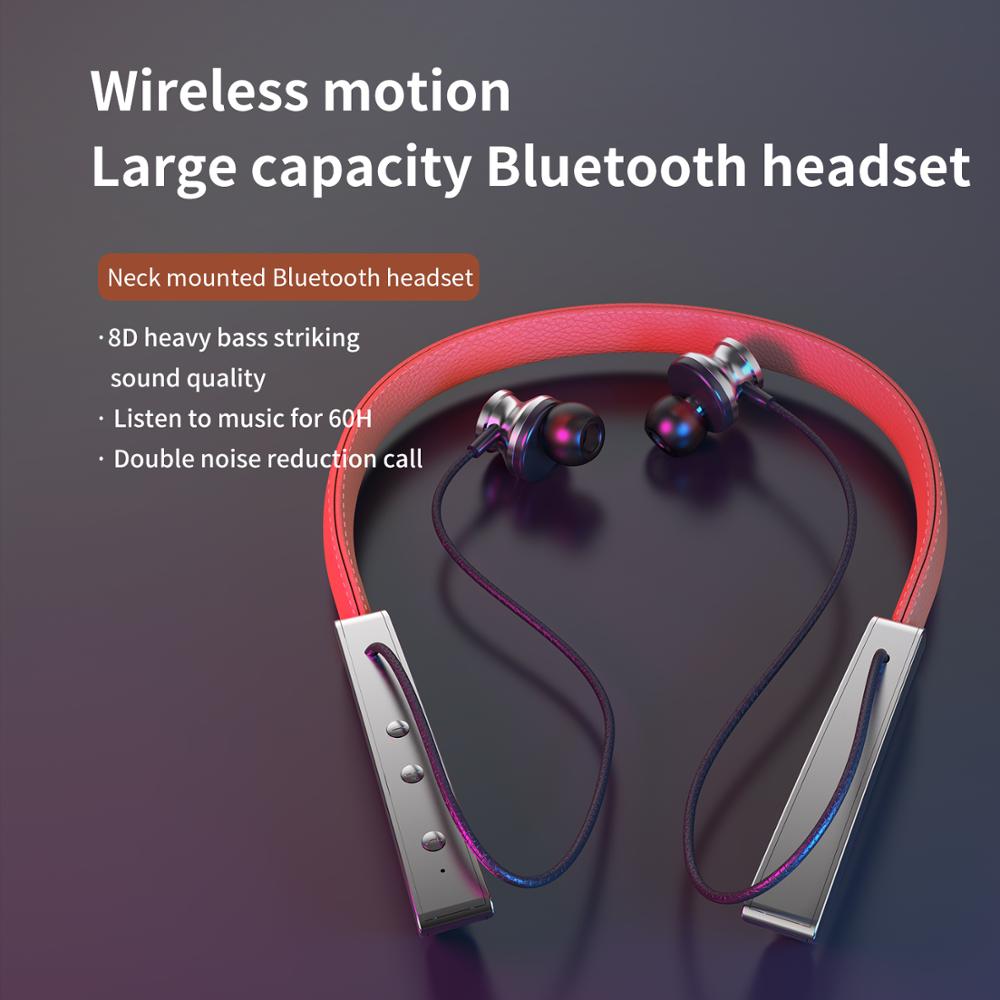 New Wireless Bluetooth Earphone Magnetic Suction HiFi Sound Quality Stereo Headset Waterproof Wireless Sports Earbud with HD Mic