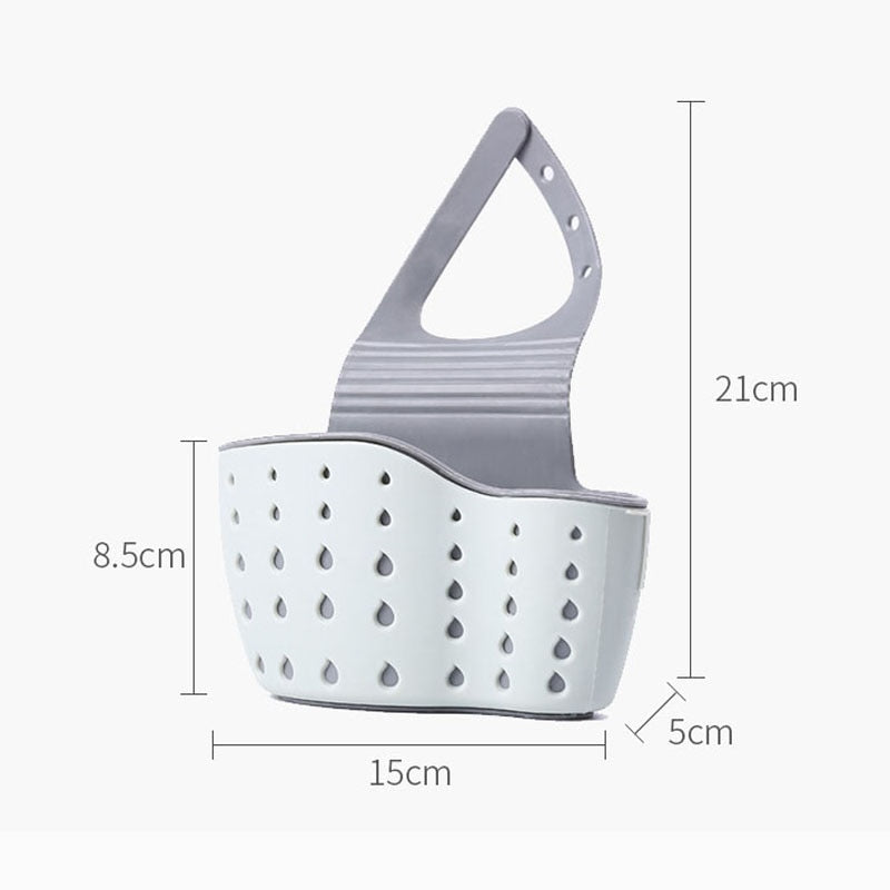 Simple Drain Rack Bathroom Sink Adjustable Basket Kitchen Silicone Soap Rack Drain Sponge Faucet Kitchen Tool Accessories