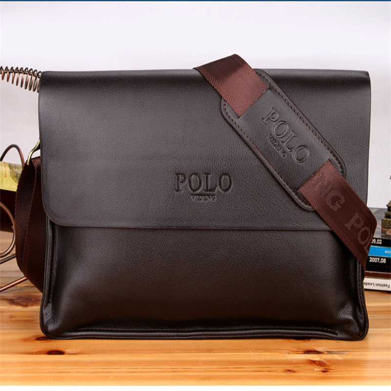 Luxury Vintage Man Bag Boy Waterproof PU Leather Business Style Men&#39;s Messenger Crossbody Casual Handbag Shoulder Bag