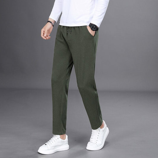 2022 New Spring Aurumn Fashion Joggers Men Pants Casual Loose Harem Pants Mens Sweatpants Elastic Waist Drawstring Long Trousers