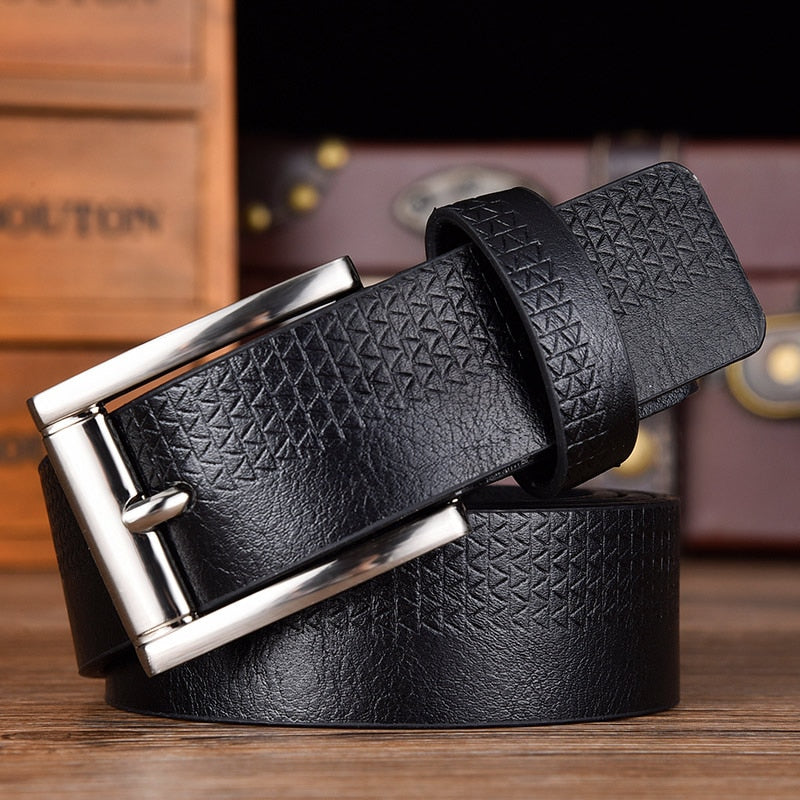 Fashion Men Leather Belt  For Jeans Luxury Designer Belts Casual Strap Male Pin Buckle High Quality Brown Black Blue Color