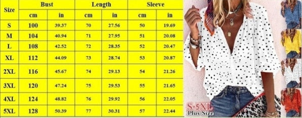 Spring Summer Tops Women Buttoned Up Shirt Office Ladies Polka Dot Print Blouses Casual Wave Point V Neck Loose Shirts Blusas