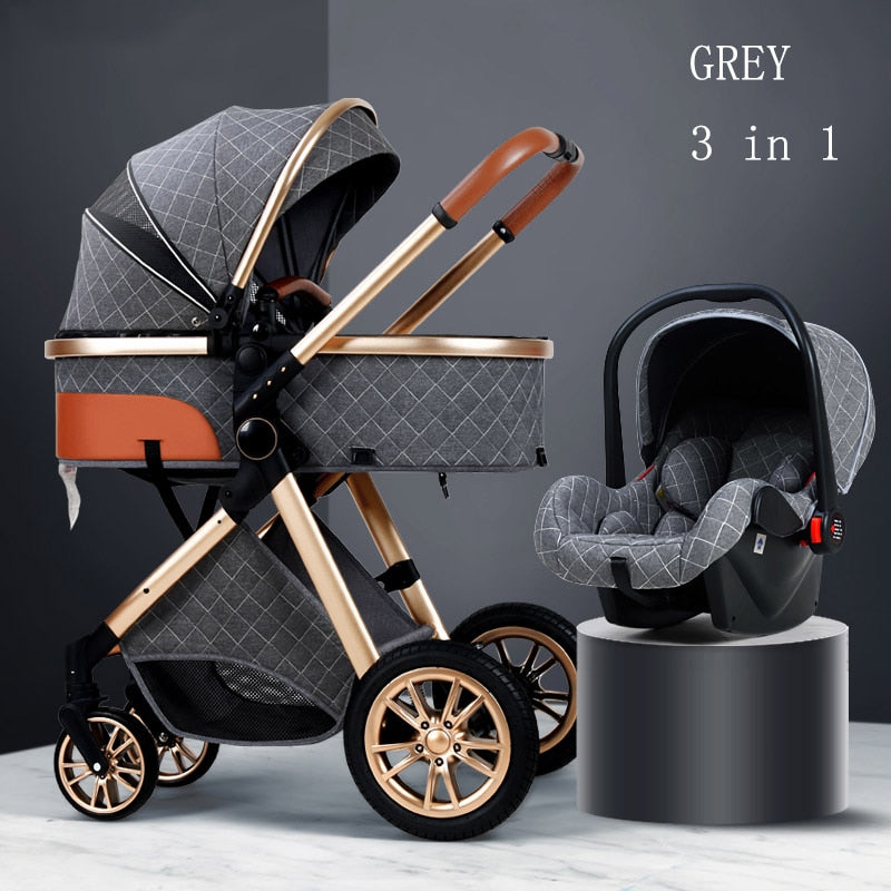 2022 New Baby Stroller High Landscape Baby Cart Can Sit Can Lie Bassinet Portable Pushchair Infant Carrier Free Shipping