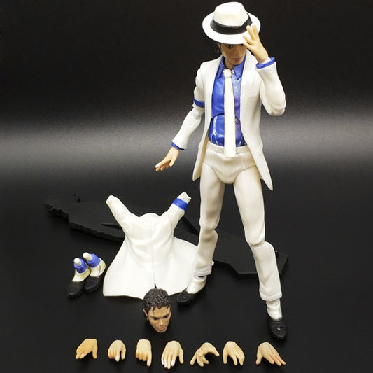 Collection Michl Michael Jackson Smooth Criminal Moonwalk Action Figure PVC Model Toys Doll Display 14CM