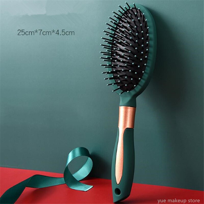 1/4PCS Gold Green Hair Brush Scalp Massage Comb Hairbrush Wet Curly Detangle Hair Brush For Salon Hairdressing Styling Tools 2#1