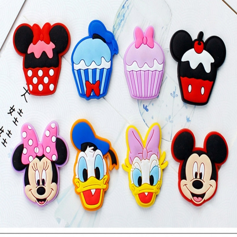 Charms Crocs Mickey Mouse Disney Cartoon Fit Cake Accessories Pink PVC Shoe Decoration for Boys Girls Bundle Wholesale set