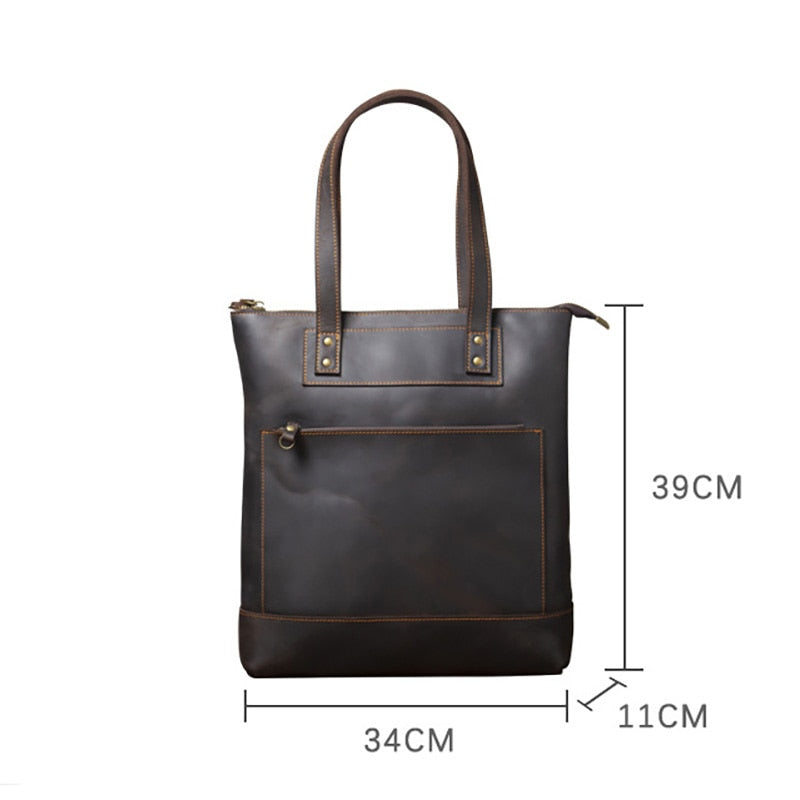 AETOO Simple retro head leather handbag, men&#39;s leather handmade shoulder bag, men&#39;s stiletto bag