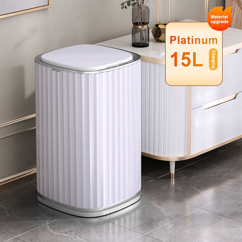 Smart Sensor Garbage Bin Kitchen Bathroom Toilet Trash Can Best Automatic Induction Waterproof Bin with Lid 10/15L