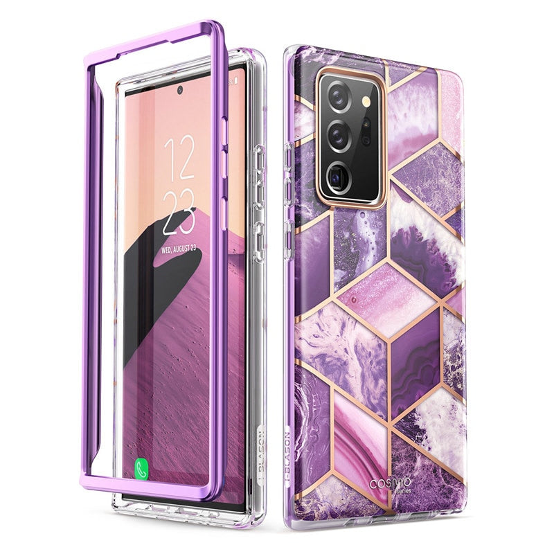 For Samsung Galaxy Note 20 Ultra Case 6.9&quot;(2020) I-BLASON Cosmo Full-Body Glitter Marble Cover WITHOUT Built-in Screen Protector