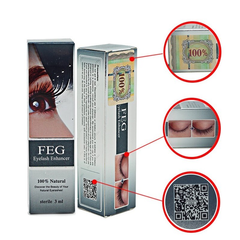 FEG Eyelash Treatment Serum 100% Natural Pure Eyelash Enhancer Mascara Eyelash Serum Lengthening Eyelash Growth