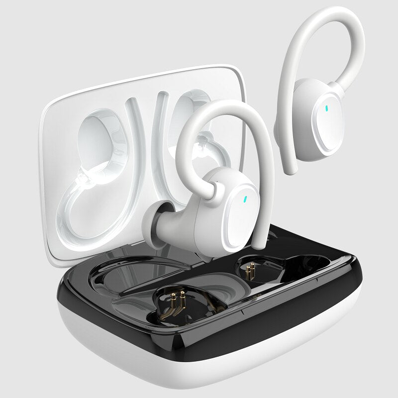 Bluetooth 5.1 Headphones with Microphone LED Display Earhooks Headsets 9D HiFi Stereo Sound Noise Cancelling Wireless Earphones