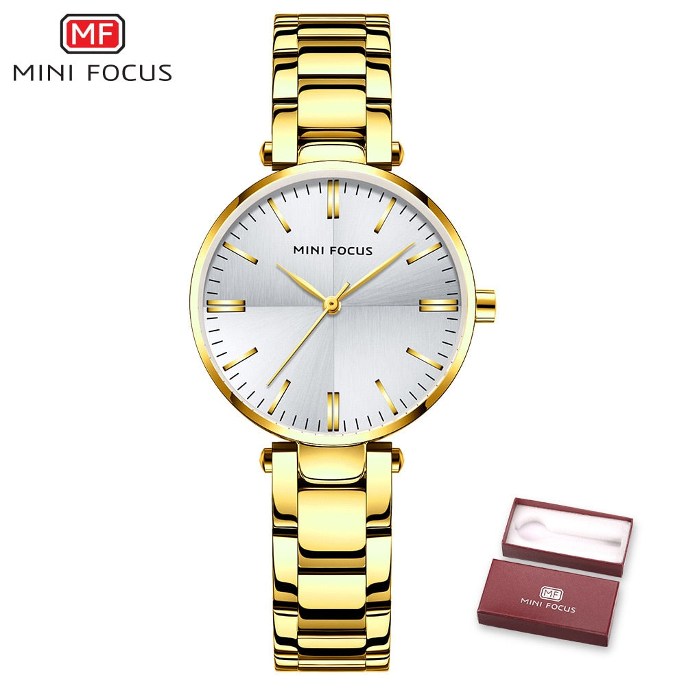 MINIFOUCS Women Watches Simple Ladies Steel Watch Ladys Purple Quartz Waterproof Watches Female Luxury Brand Fashion Clock Girl