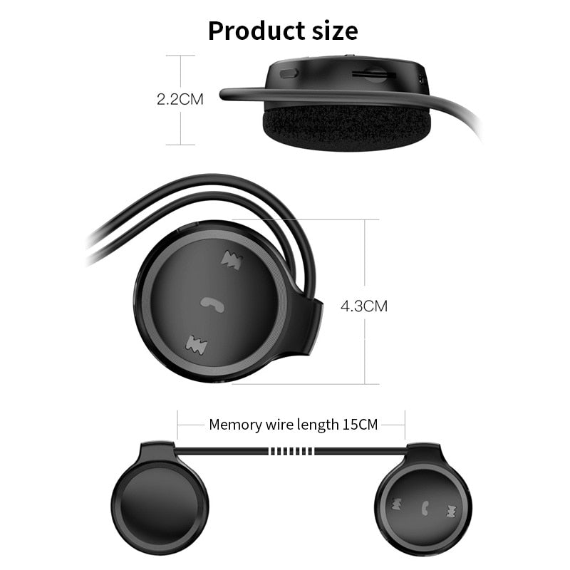 Wireless headphones MP3 Player Wireless Bluetooth earphone music headset sport portable MP3 Player walkman headphones for Phone