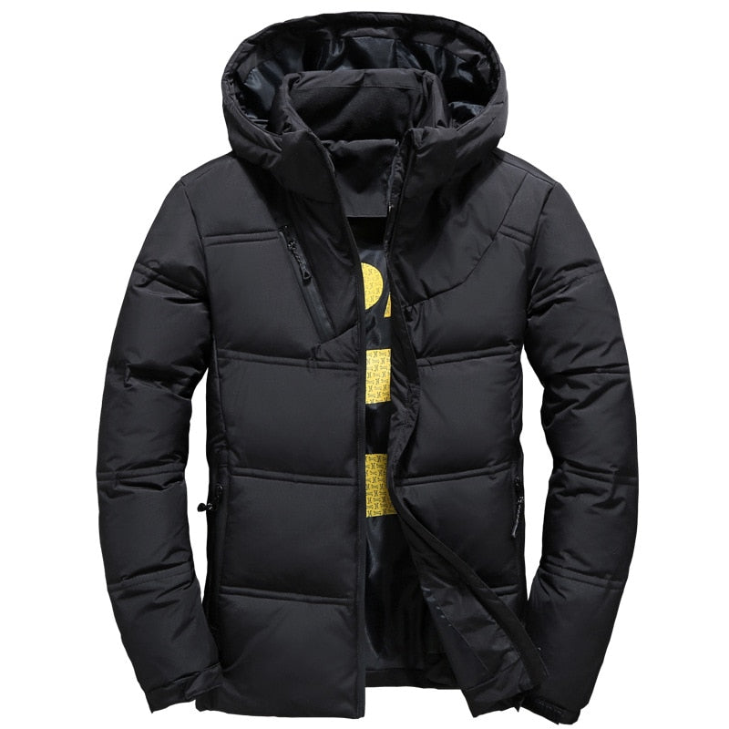 2022 Winter Snow Down Jacket Men Casual Thick Warm Parkas Hooded Coats Multi-pocket White Duck Down Windbreaker Jackets Overcoat
