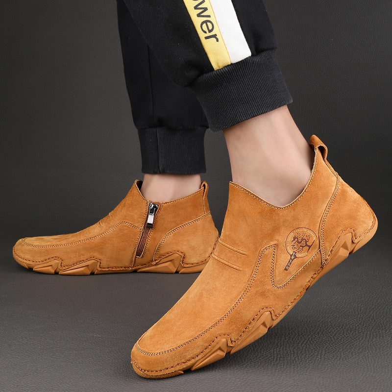 Business New Pigskin Men Shoes High Quality Slip on Loafers Casual Footwear Male Comfortable Quality Flats Man Casual Sneakers