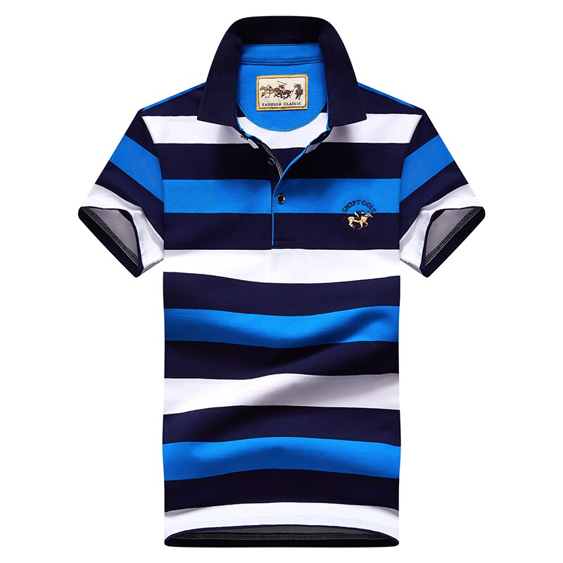 High Quality Striped 3D Embroidery Polo Shirt Casual Polo Shirts men&#39;s Short sleeve polo shirt 2020 New Arrival polosshirt