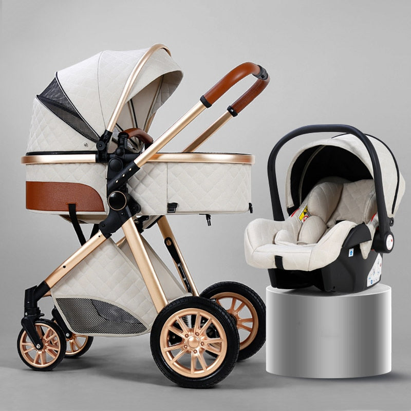 2022 New Baby Stroller High Landscape Baby Cart Can Sit Can Lie Bassinet Portable Pushchair Infant Carrier Free Shipping