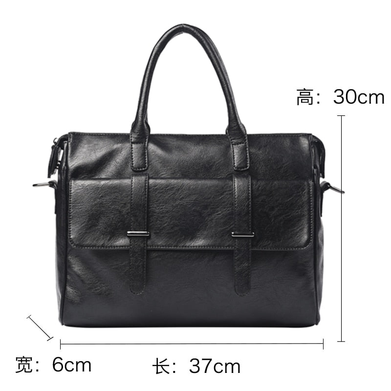 Fashion Korean Brand Designer Men&#39;s Bag Handbag Leather British Shoulder Bag Male Business Laptop Bags