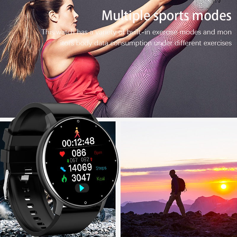 LIGE New Smart Watch Men And Women Sports watch Blood pressure Sleep Monitoring Fitness tracker Android ios pedometer Smartwatch