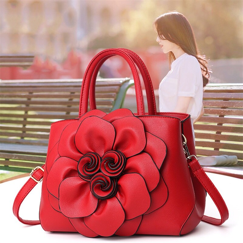 Elegant Women Handbags, Tote Bag, Three-Dimensional Flower Shoulder Designer Bag, Ladies Messenger Crossbody Bag, Party Purse Bolsa Feminina  www.chishtismart.com