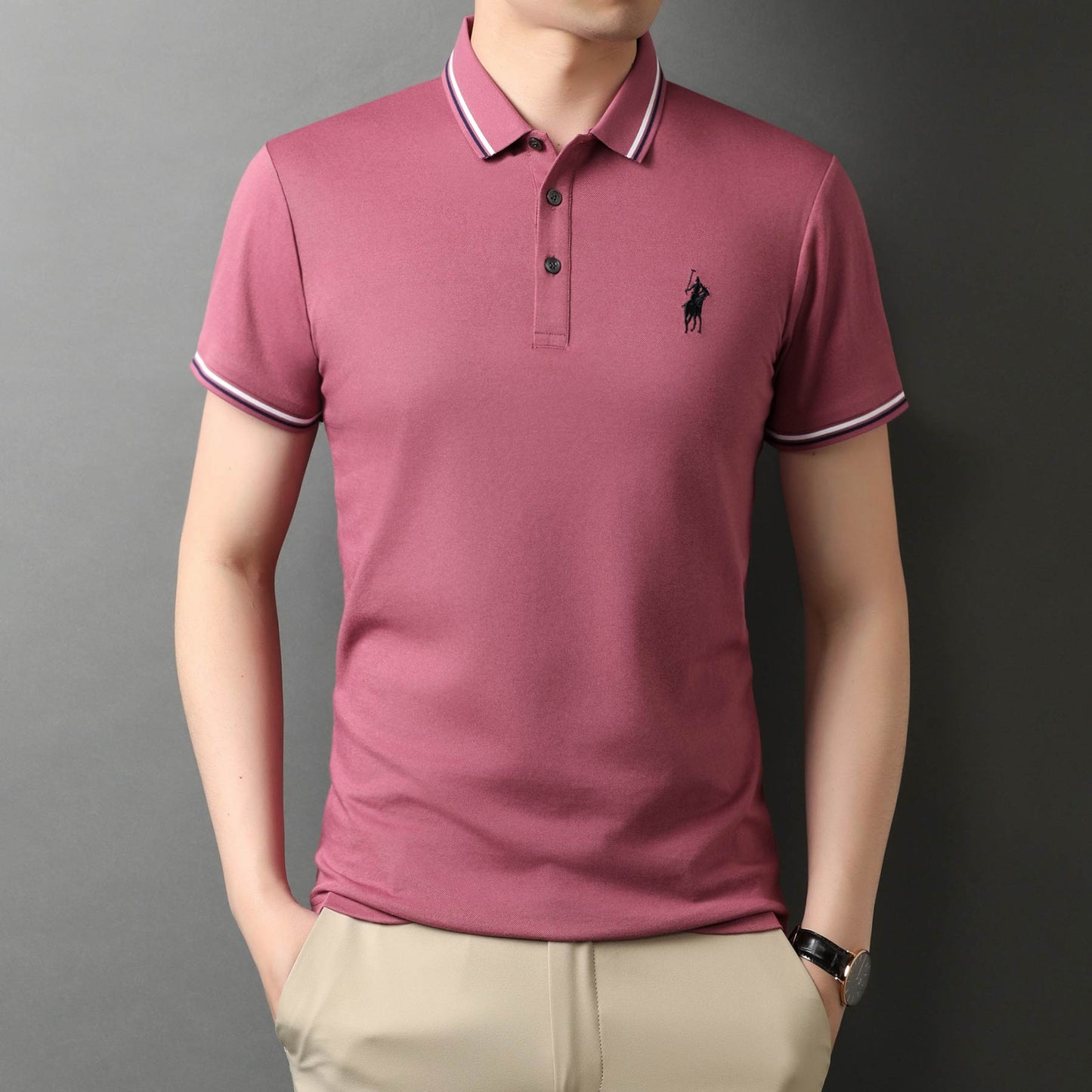 Top Grade New Designer Logo Brand Summer Mens Polo Shirts With Short Sleeve Turn Down Collar Casual Tops Fashions Men Clothing