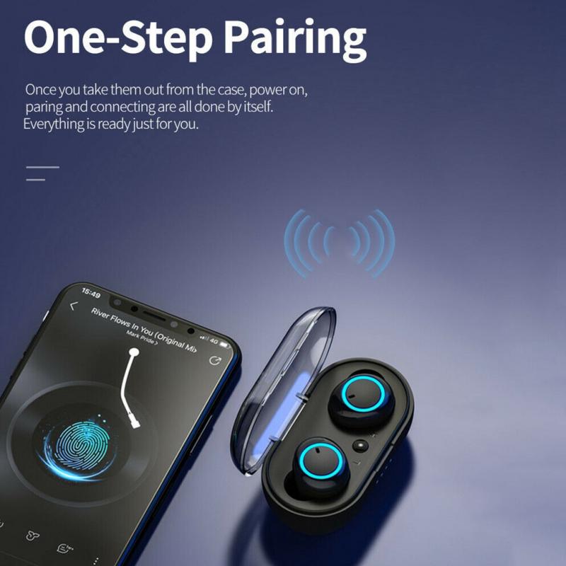 2021 TWS Wireless Bluetooth 5.0 Earphone Touch Control 9D Stereo Headset with Mic Sport Earphones Waterproof Earbuds LED Display
