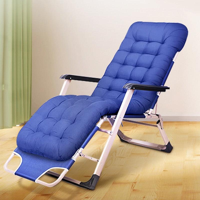 Adjustable Portable Recliner Lunch Foldable Sun Lounger Outdoor Leisure Chair Break Folding Bed Office Breathable Comfort Bed