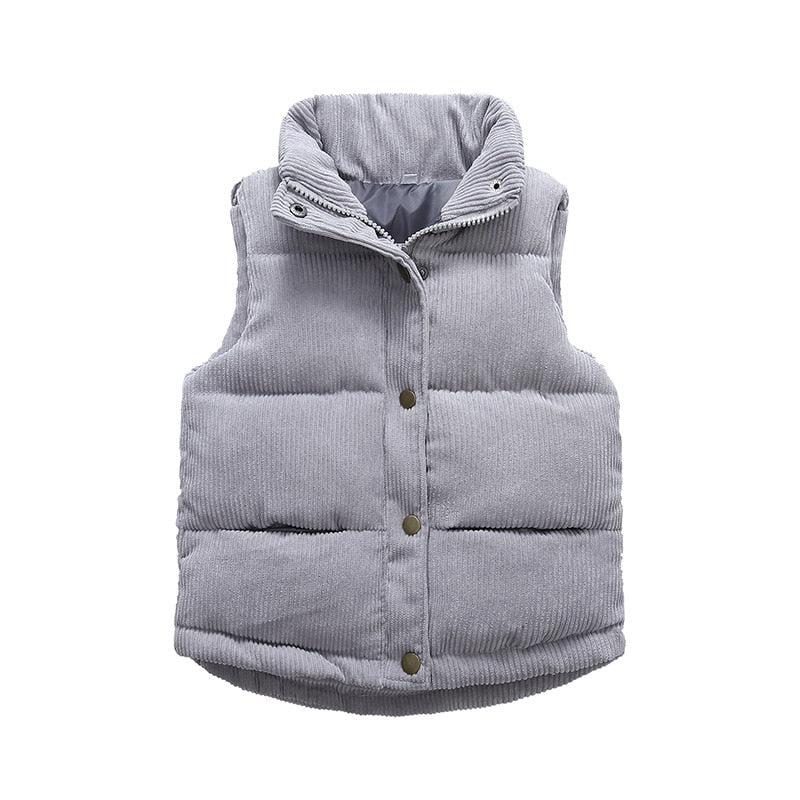 2021 Autumn Children Warm Thicken Vest Baby Cotton Waistcoat Kids Outerwear Coat Children Clothing Boys Girls Brand Jackets Vest