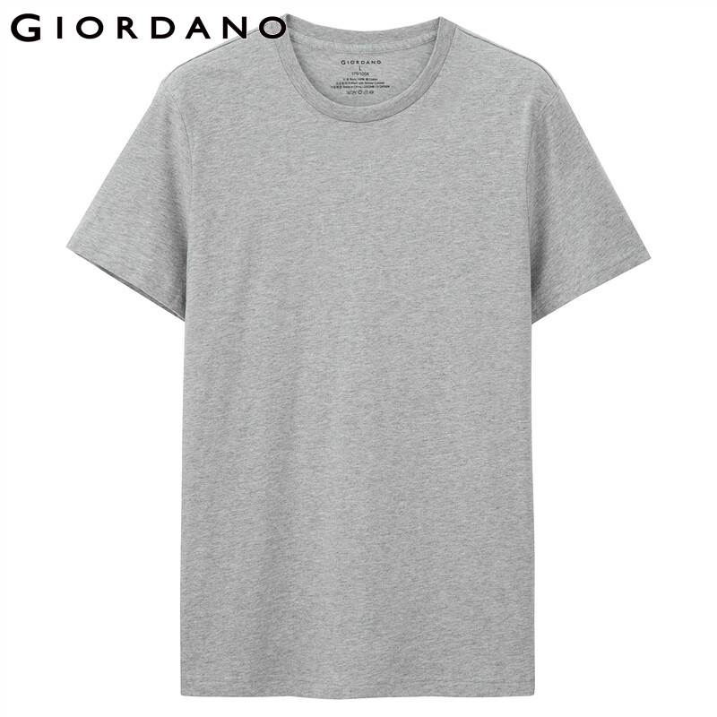 Giordano Men T Shirt Cotton Short Sleeve 3-pack Tshirt Solid Tee Summer Beathable Male Tops Clothing Camiseta Masculina 01245504