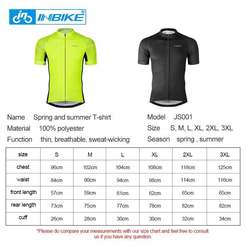 INBIKE Pro Cycling Jersey Summer Breathable MTB Bike Clothes Quick-Dry Men Women T-Shirt ciclismo Racing Bicycle Clothing JS001