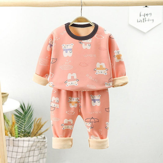 Kids Set Toddler Clothes Suits Boys Pajamas Set Children Wear Cotton Animals Spring Autumn Clothes Pants Girls Small Nightwear