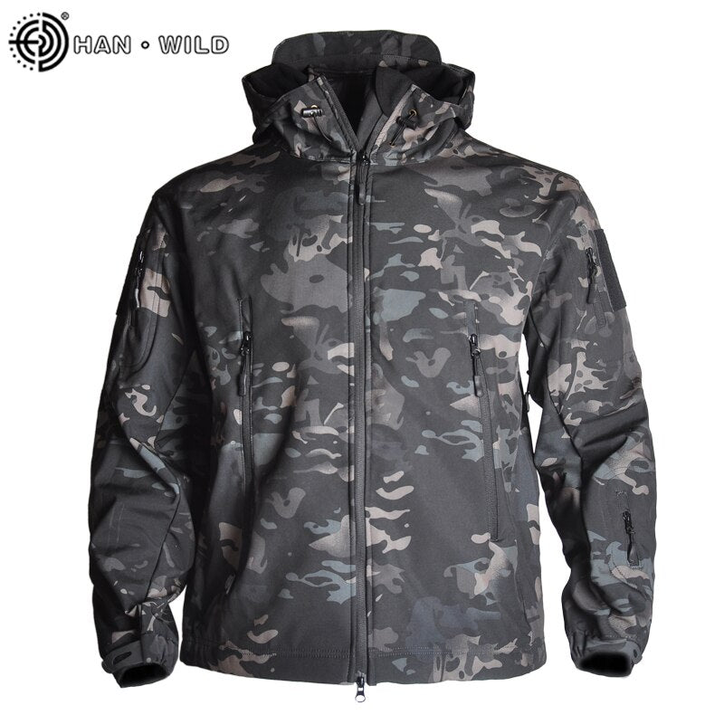 Army Clothing Men&#39;s Military Fleece Jacket Safari Airsoft Tactical Men Clothing MulticamTracksuits Camouflage Windbreakers 5XL