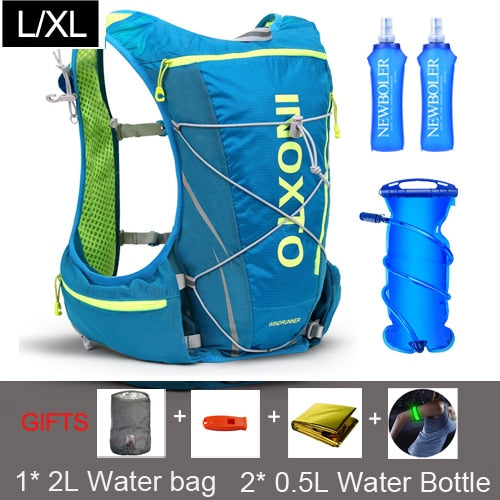 8L Running Hydration Vest Backpack Men Women Outdoor Sport Bags Trail Marathon Jogging Hiking Backpack option  Water Bag Flask