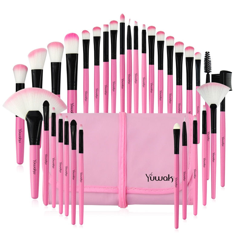 32Pcs Makeup Brushes Foundation Highlighter Blusher Powder Brushes with Cosmetic Bag pincel para maquiagem Beauty Brushes Kits