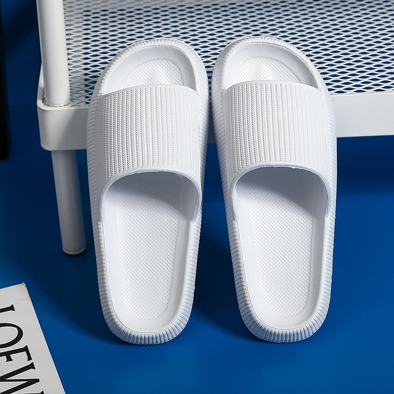 Women Thick Platform Cloud Slippers Summer Beach Eva Soft Sole Slide Sandals Leisure Men Ladies Indoor Bathroom Anti-slip Shoes