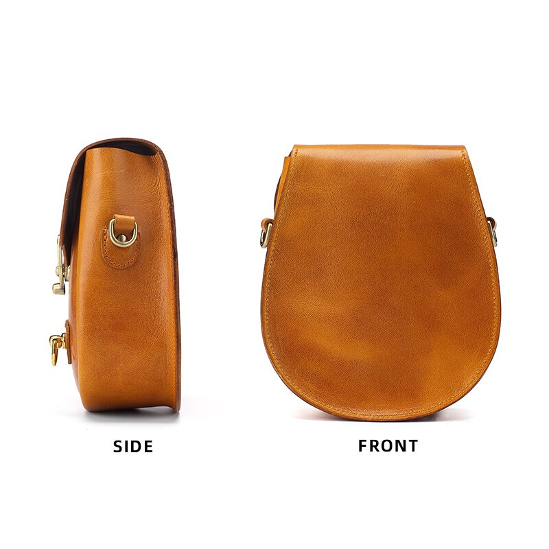 Women&#39;s Bag Handmade Leather Shoulder Bag Fashion New Vegetable Tanned Leather Messenger Bag