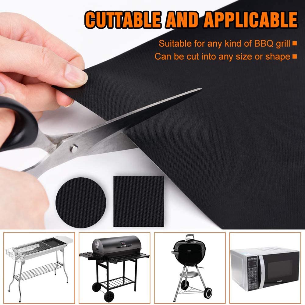 BBQ Grill Mat Barbecue Outdoor Baking Non-stick Pad Reusable Cooking Plate 40 * 33cm for Party PTFE Grill Mat Accessories