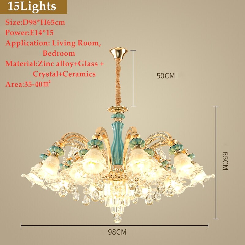 Gold New Crystal Chandeliers Lamp Living Room Modern Bedroom Led Chandelier Dining Room Lighting Lamp Crystal Lamp E14 Led Lighs