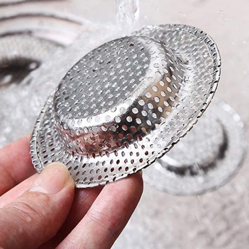 7cm/9cm/11cm Kitchen Sink Strainer Drain Hole Filter Trap Sink Strainer Stainless Steel Bath Sink Drain Waste Screen Dropship